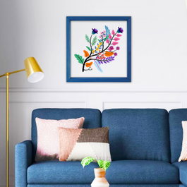 Wallity Cuadro Decorativo Enmarcado Multicolor 32 x 32 cm